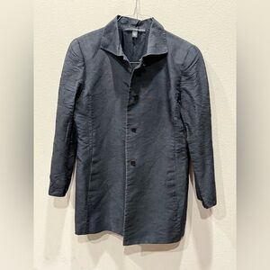 Linda Allard Ellen Tracy Black Silk Jacket Size 10